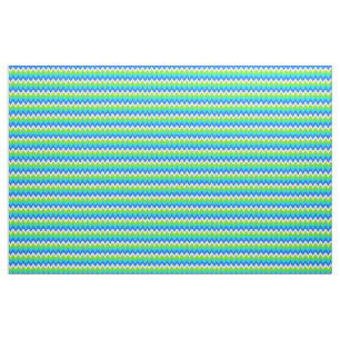Tecido Verde limão Azul Aqua Turquoise Ikat Zigzag Art