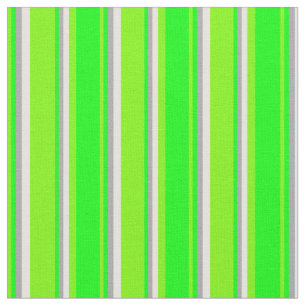 Tecido Verde, Limão, Cinza Escura e Padrão Amarelo Claro