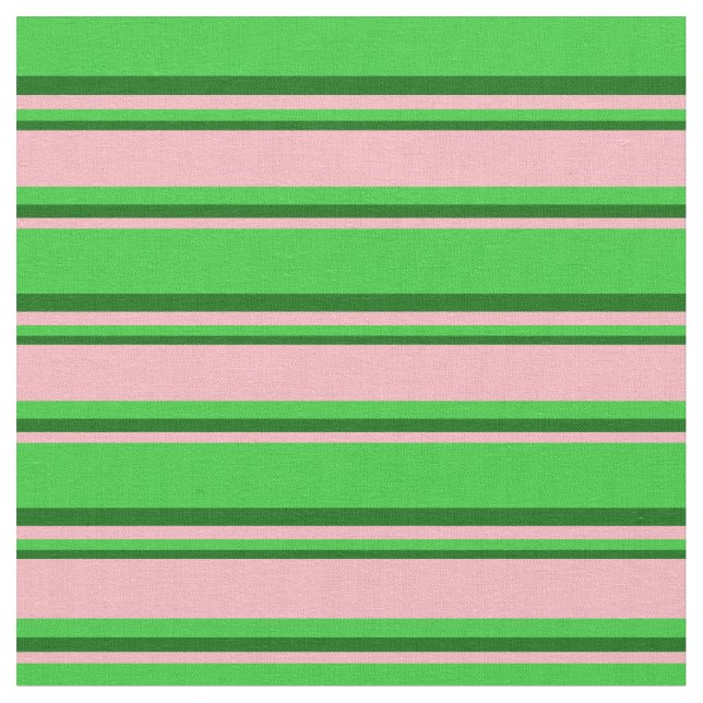 Tecido Verde limão, Rosa claro e linhas verdes escuras co (Detalhe)