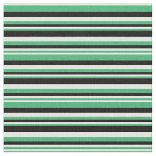 Tecido Verde marinho, Creme de Casa Negra e Padrão Preto