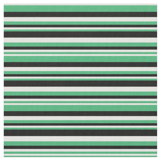 Tecido Verde marinho, Creme de Casa Negra e Padrão Preto (Detalhe)