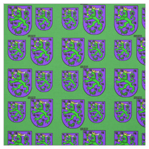 Tecido verde roxo da brasão do St. Urho