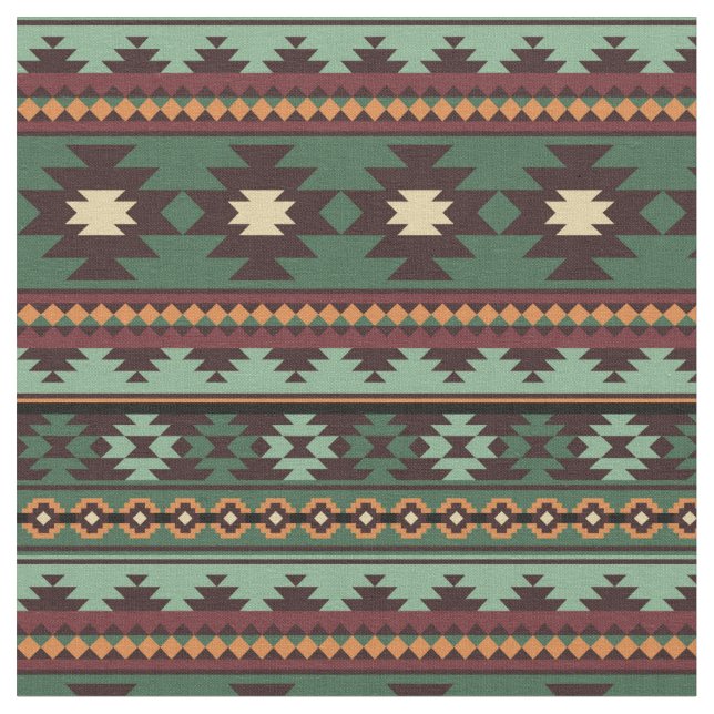 Tecido Verde tribal sudoeste (Detalhe)