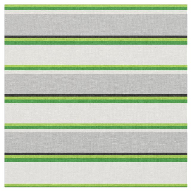 Tecido Verde, Verde Floresta, Ciano Claro, Cinza & Preto (Detalhe)