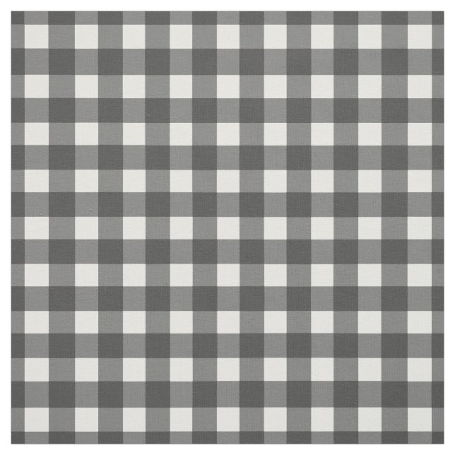 Tecido Verificação de Gingham Preto e Branco (Modelo)