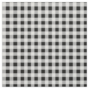 Tecido Verificação de Gingham Preto Inverso