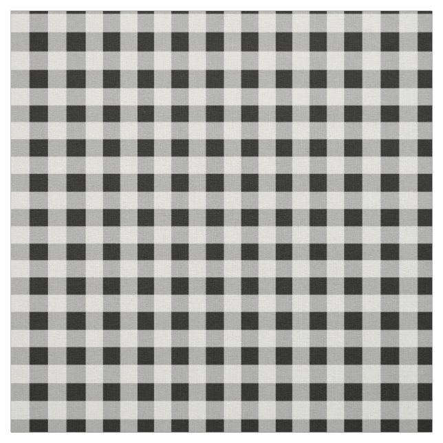 Tecido Verificação de Gingham Preto Inverso (Modelo)