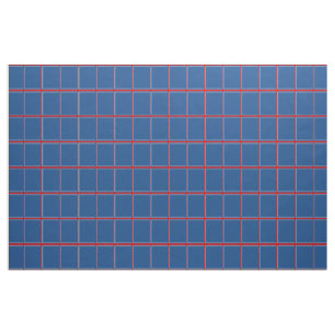 Tecido Verificação do Windowpane do vermelho azul e do