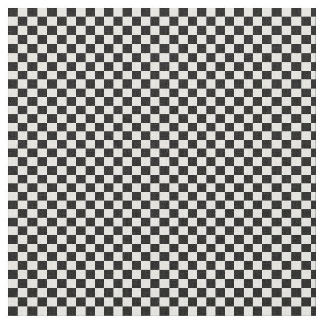 Tecido Verificações Checkered pretas & brancas (Detalhe)
