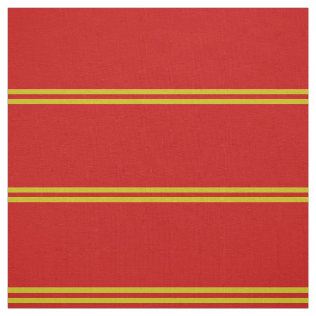 Tecido Vermelho brilhante, design com listras douradas (Modelo)