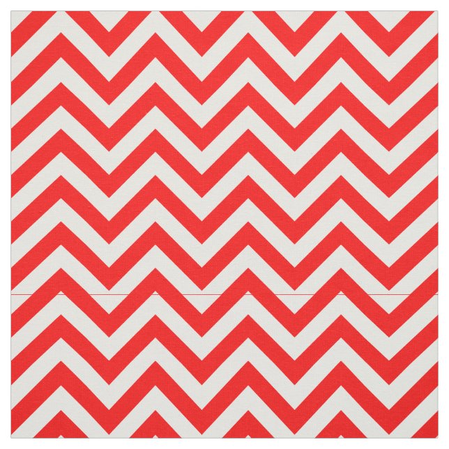 Tecido Vermelho Brilhante, LG Branco Chevron ZigZag Padrã (Modelo)