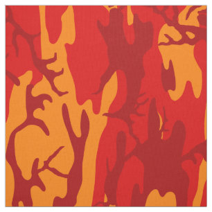 Tecido Vermelho Camo da lava