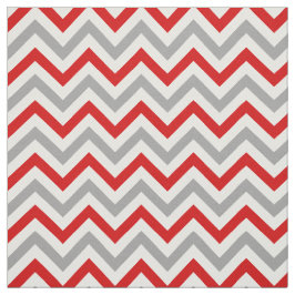 Tecido Vermelho, Cinza Dk, GV Branco Chevron ZigZag Sz6