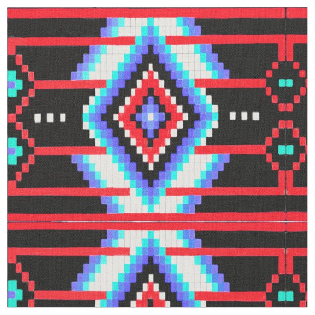 Tecido Vermelho da Coleção Tribal (Detalhe)