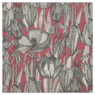 Tecido vermelho da deterioração da tulipa