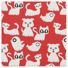 Tecido vermelho de cachorro-furão-fantasma de halloween