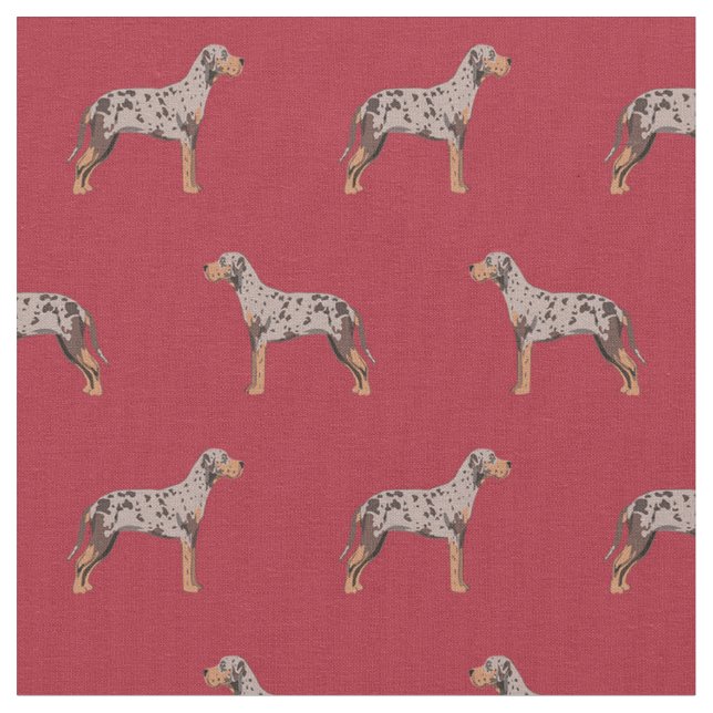 Tecido vermelho-de-leopardo-de-louça (Detalhe)