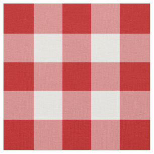 Tecido vermelho e branco do teste padrão do