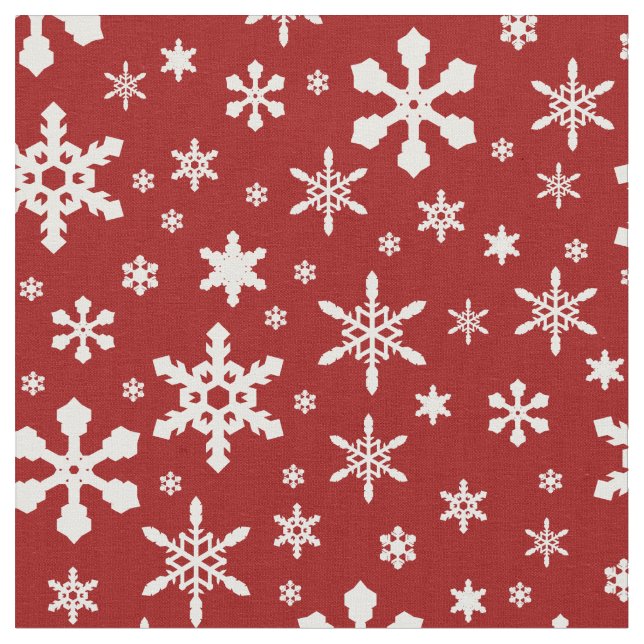 Tecido Vermelho e branco do teste padrão dos flocos de (Detalhe)
