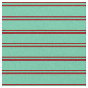 Tecido Vermelho Escuro e Aquamarine Padrão Striped/Links