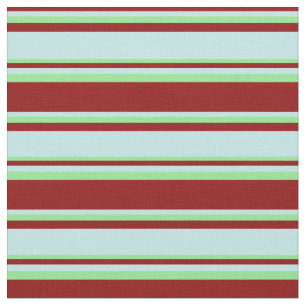 Tecido Vermelho Escuro, Turquesa e Padrão Verde Claro Col