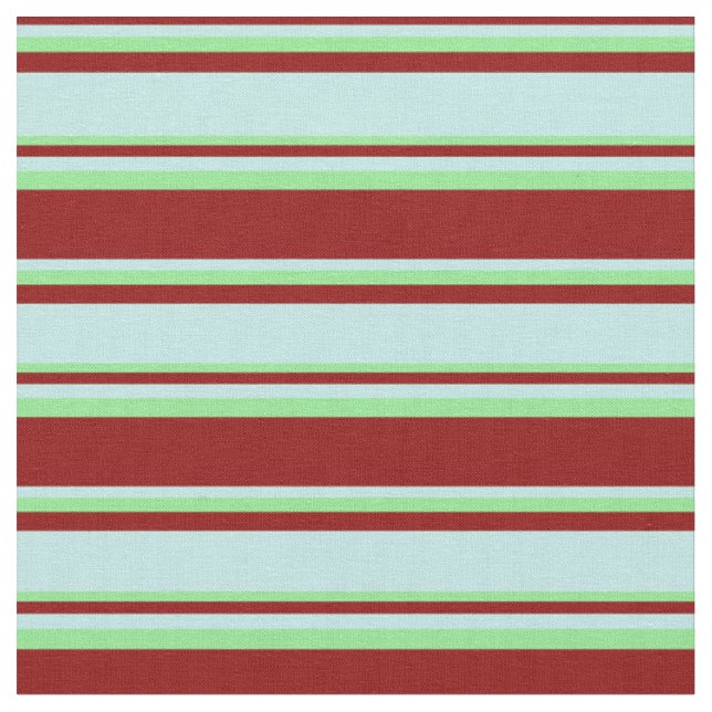Tecido Vermelho Escuro, Turquesa e Padrão Verde Claro Col (Detalhe)