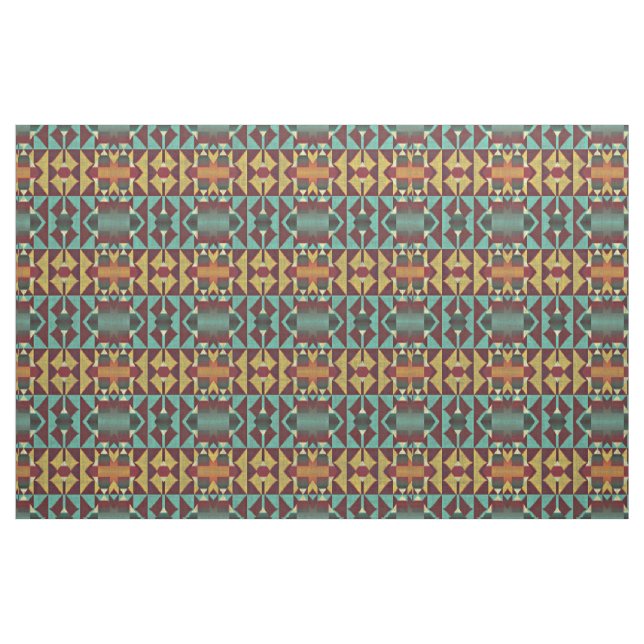 Tecido Vermelho Escuro Turquesa Verde Turquesa Verde Aspe (Fat Quarter)