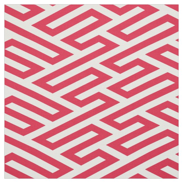 Tecido Vermelho Labirinto Maze Geométrico (Modelo)