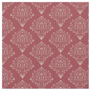 Tecido Vermelho Rústico Damask