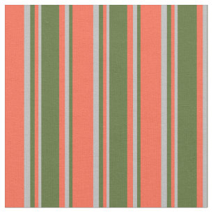 Tecido Vermelho, Verde Oleícola Escuro e Cinzas
