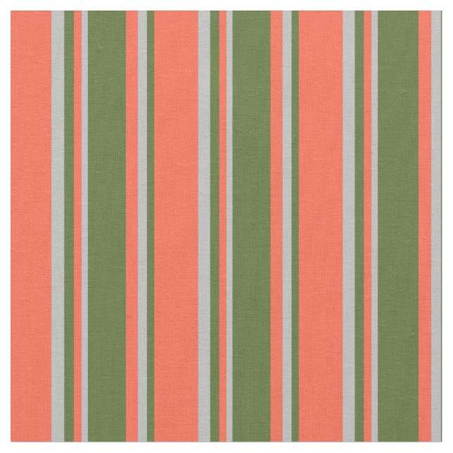 Tecido Vermelho, Verde Oleícola Escuro e Cinzas (Detalhe)