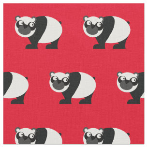 Tecido Vermelho Vermelho De Nurserra De Bebê De Panda