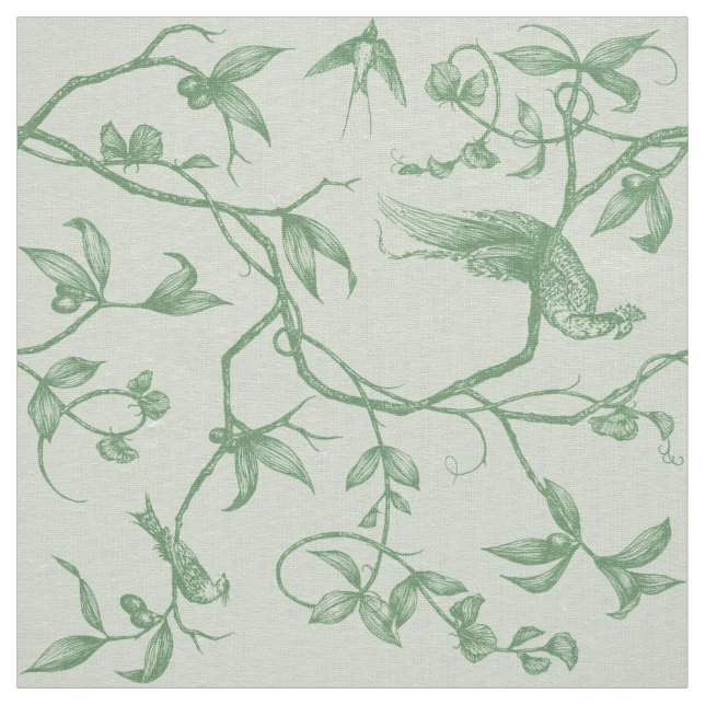 Tecido Viagem ao Chateau Peacock Green (Modelo)