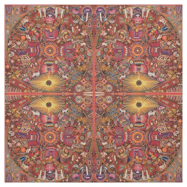 Tecido Viagem tribal maia mexicano de Boho da arte de (Modelo)
