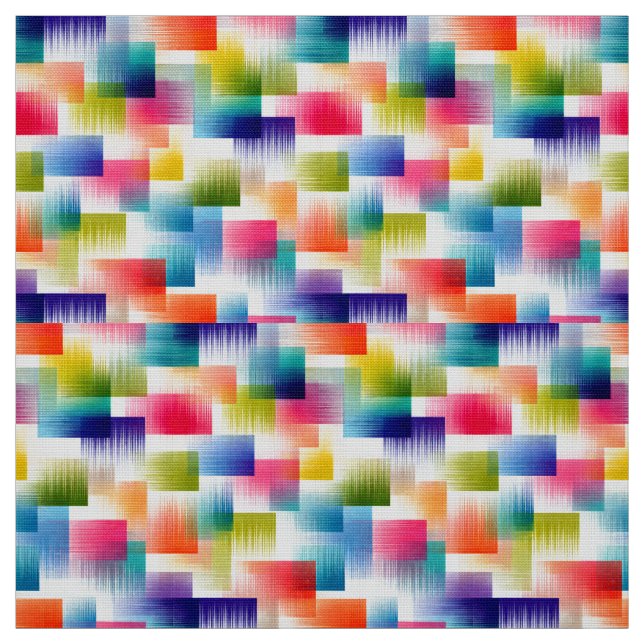Tecido Vibrant Geometric Color Blocks with Soft Gradient  (Modelo)