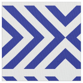 Tecido Vigas azuis e brancas e diamantes geométricos
