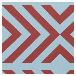 Tecido Vigas vermelhas e azuis e diamantes geométricos