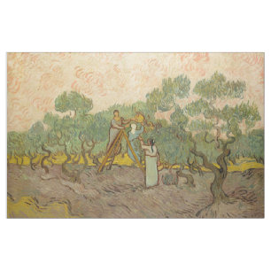 Tecido Vincent van Gogh - Mulheres Colhendo Azeitonas