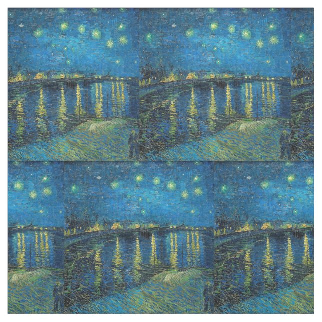 Tecido Vincent Van Gogh Noite Estrelada Sobre o Ródano (Modelo)