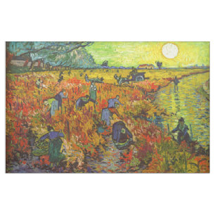 Tecido Vincent van Gogh - O Vineyard Vermelho