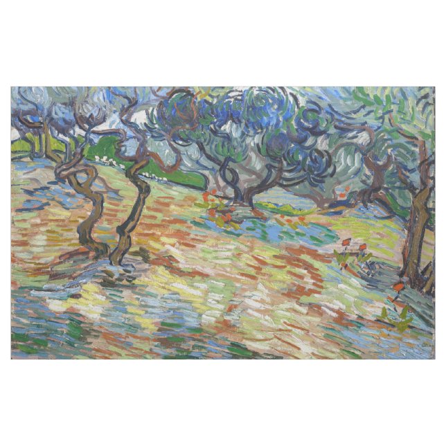 Tecido Vincent van Gogh - Oliveiras: Céu azul brilhante (Jarda)