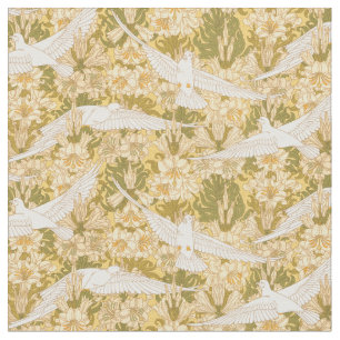 Tecido Vintage Art Nouveau Doves and Lily Patterno