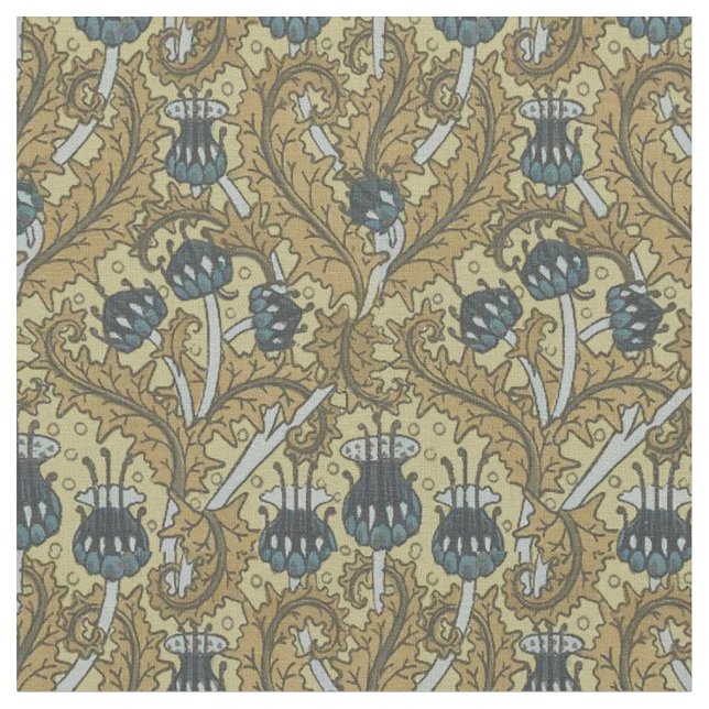 Tecido Vintage Art Nouveau Thistle Pattern 2 de Milesi (Detalhe)