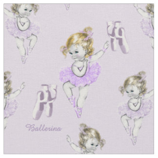 Tecido Vintage Ballerina Baby Balé Slippers Lavanda