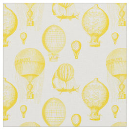 Tecido Vintage Balões de Ar Quente em Dourado