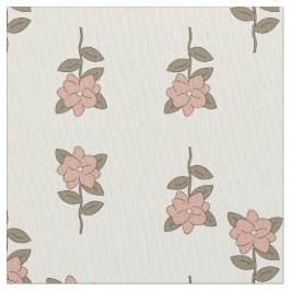 Tecido Vintage Beige Floral Repeat Pima Cotton Fabric