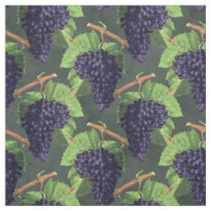 Tecido Vintage Black Graphics and Vines on Green
