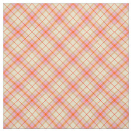 Tecido Vintage Bold Girly Xadrez Cor-de-rosa Cor-de-laran