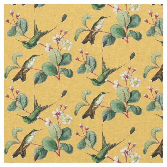 Tecido Vintage Boot Racket Tail Hummingbird (Detalhe)