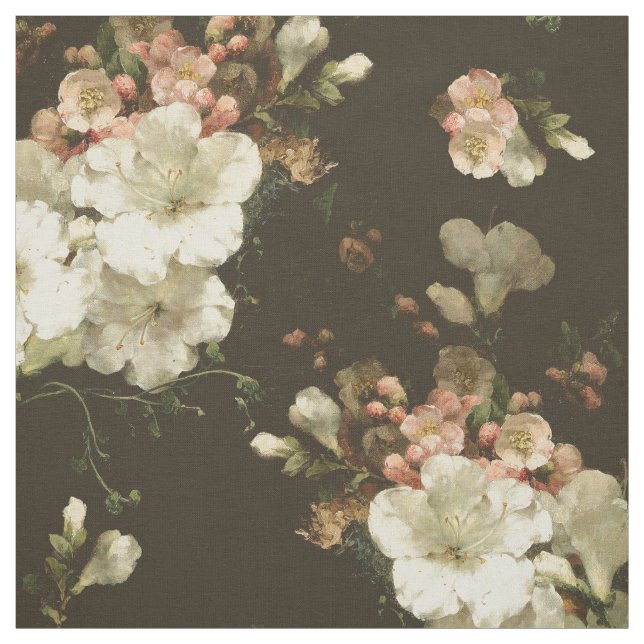 Tecido Vintage Cream Floral Patterno (Modelo)